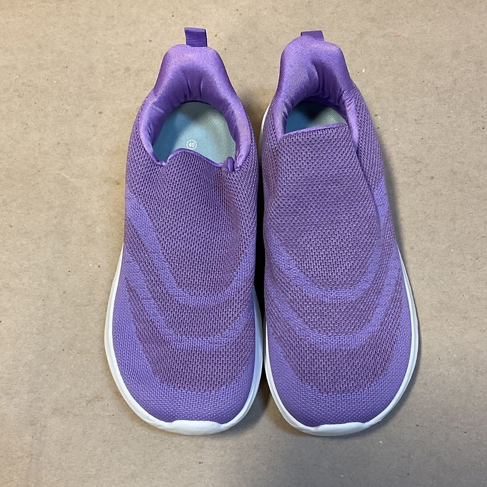 Vibrant Purple Wide Toe Slip-On Shoes